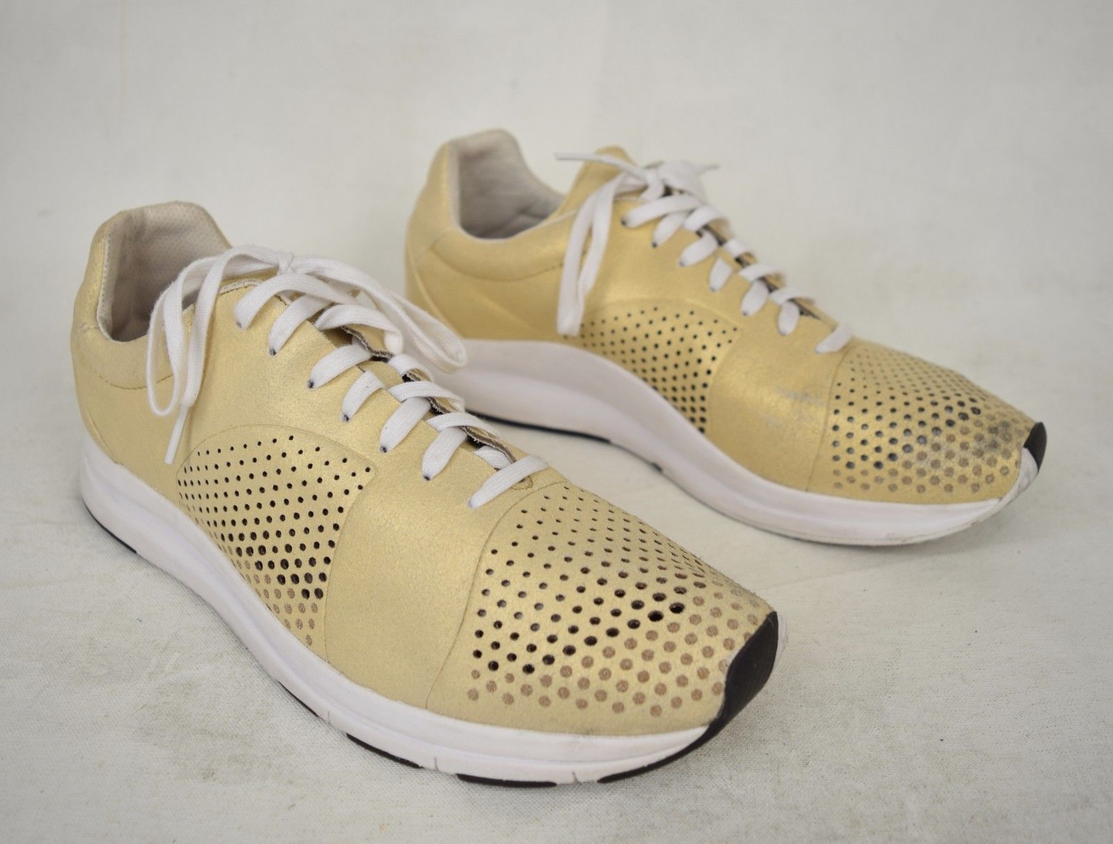Primary image for Puma Hussein Chalayan Shoes Haast Gold Perforated Sneakers 10 Mens 353122 01