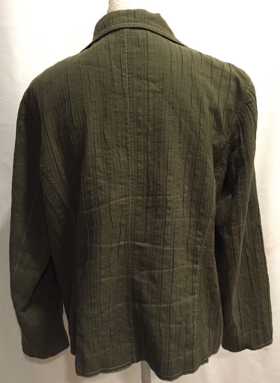 Banana Republic Womens Crinkle Classic Fit Button Down Shirt Top Coral Pink X-Large
