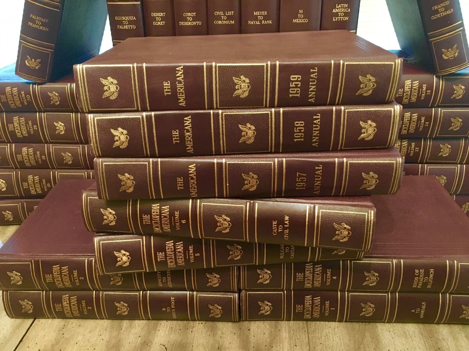 The Encyclopedia Americana 1956 30 Volumes Complete Set HC Reference ...