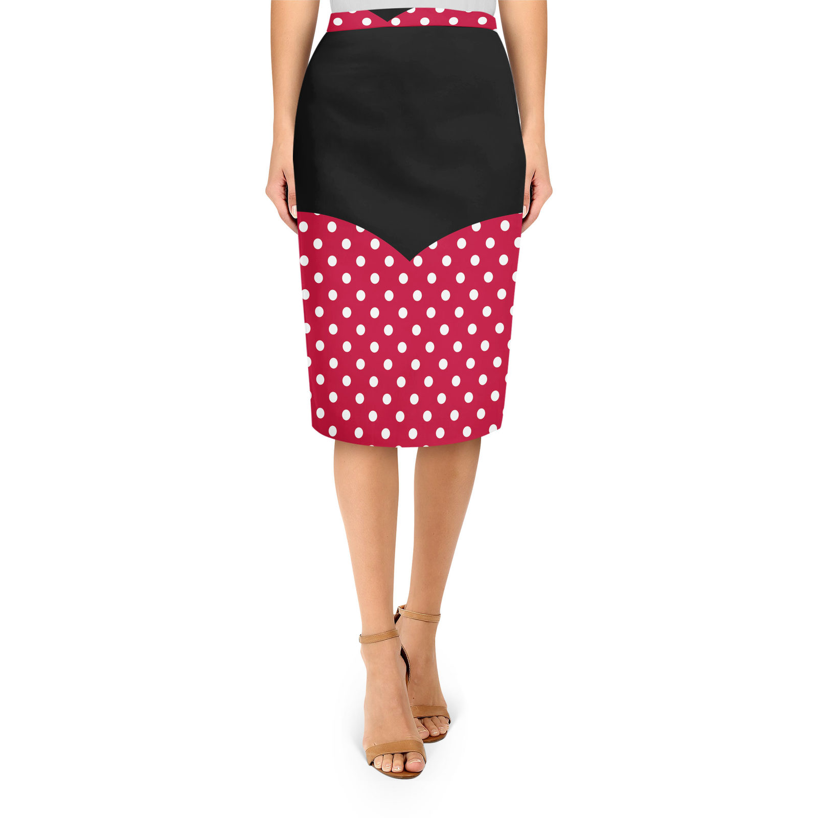 Minnie Rock The Dots Disney Inspired Midi Pencil Skirt - Skirts