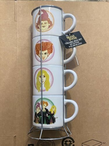 DISNEY HOCUS POCUS Coffee Cup Stackable Mug Set NEW - $40.58