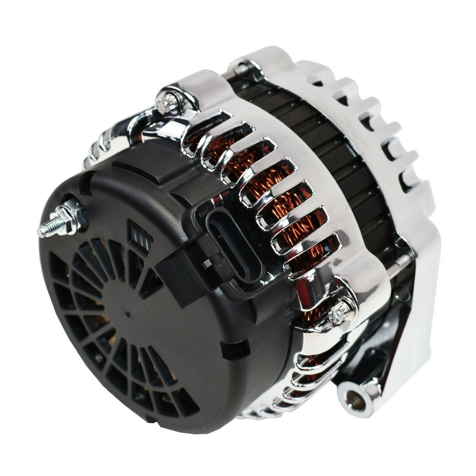 GM AD244 Style High Output 220 Amp Alternator Chrome Alternator