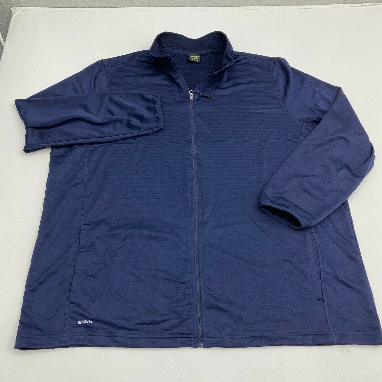 Athletic Works Full Zip Jacket Mens XXXL Blue Polyester Long Sleeve ...