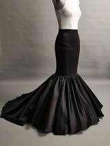 BLACK Mermaid Maxi Skirt Black Mermaid Wedding Party Skirt Outfit Custom Size image 1