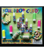 Vintage Sour Drop Candy Gumball Vending Machine Charms Header Display Ca... - $19.79