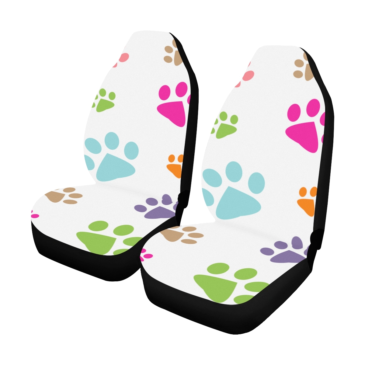 Cute Dog Paw Print Cartoon Universal Fit Auto Drive Car Seat Covers Seat Covers