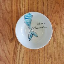 Mermaid Trinket Dish, Ceramic Snack Plate, Mini Olive Bowl, Coastal Beach Decor image 1
