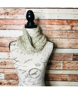 Handmade Beige Knitted Infinity Scarf - $18.66