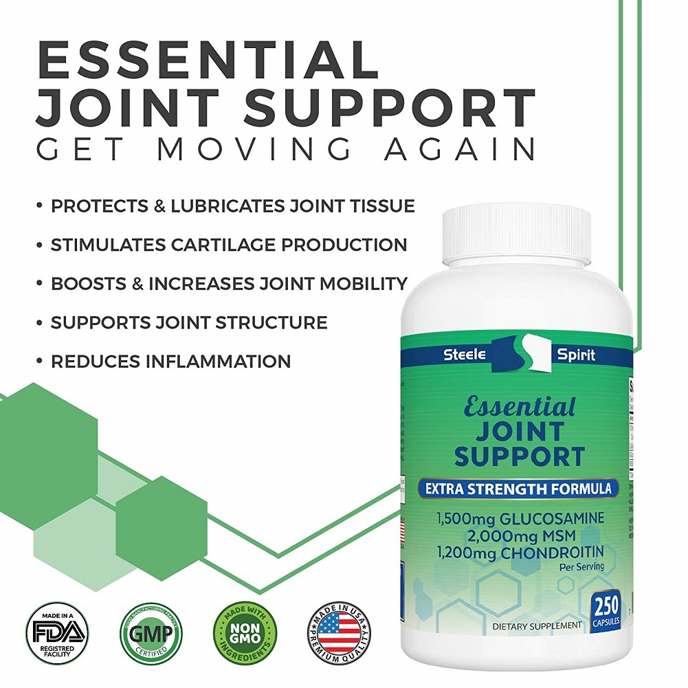 2000mg MSM 1500mg Glucosomine 1200mg Chondroitin Joint Pain Support