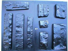OKL43 - 5 SETS OF CONCRETE LIMESTONE MOLDS (43) MAKE 1000s OF ROCK WALL VENEER image 5