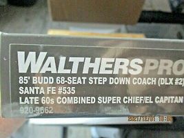 Walthers Proto Stock # 920-9662 Santa Fe 85' 68 Seat Step-Down Coach Deluxe #1  image 4