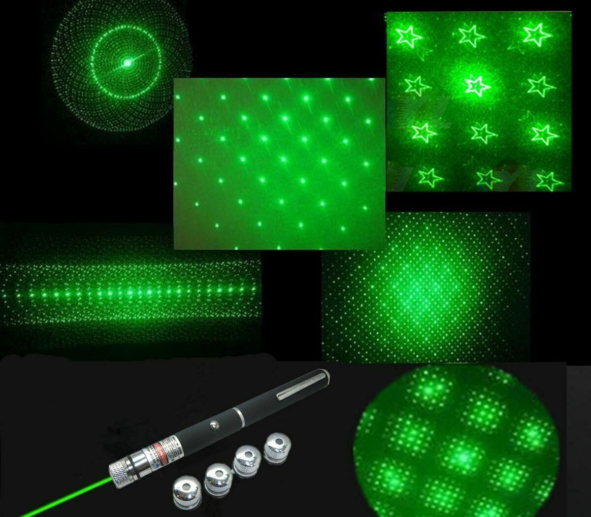 Grade A Astronomy 6 IN 1 Green Laser Pointer 5 MW Laser Pointers