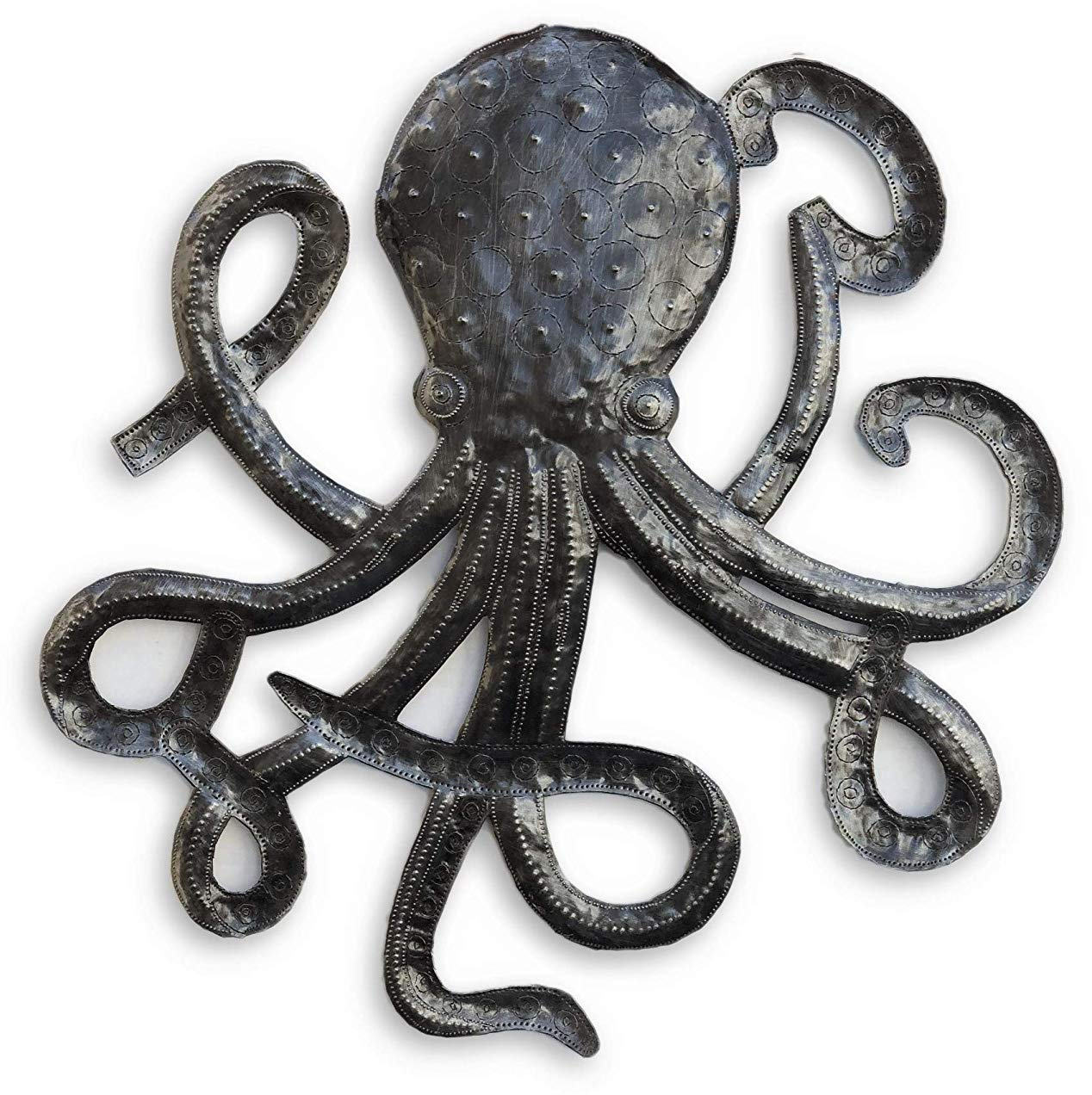 Handcrafted Octopus Sea Wall Decor Fair Trade From Haiti, Recycled
