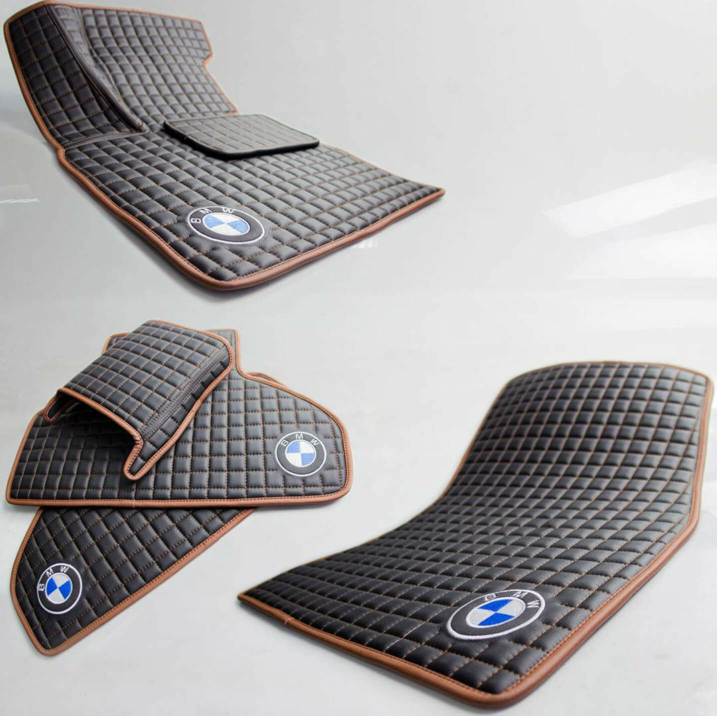 BMW M5 Sedan 4 pcs custom floor mats, matching trunk mat 2018 Floor
