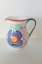 Starbucks Ciao Italya Pitcher by Bellini Hand Painted in Italy - blue floral  - $15.99