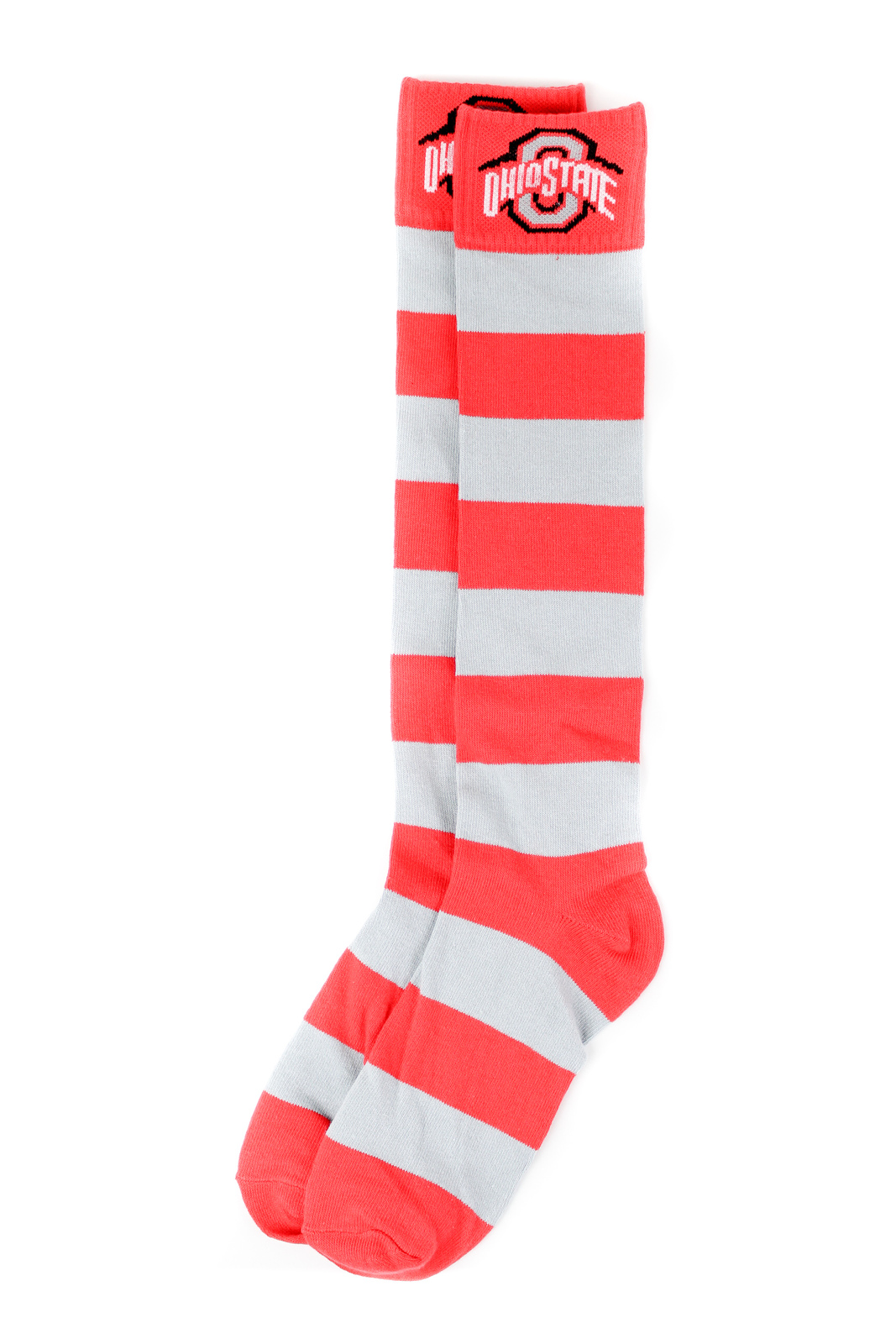 Ohio State University Buckeyes Licensed Stripe Dress Socks - College-ncaa