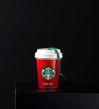 New Starbucks Holiday Ceramic Christmas Ornament/Red Cup - $9.85