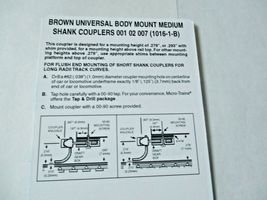 Micro-Trains Stock #00102007 (1016-1B) Universal Body Mount Med Shank Couplers image 4
