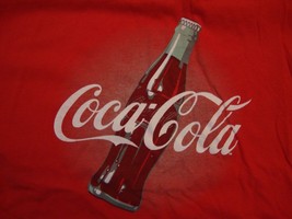 Coca-Cola Logo Soft Drinks Soda Brand Red Cotton T Shirt Size L - $19.10