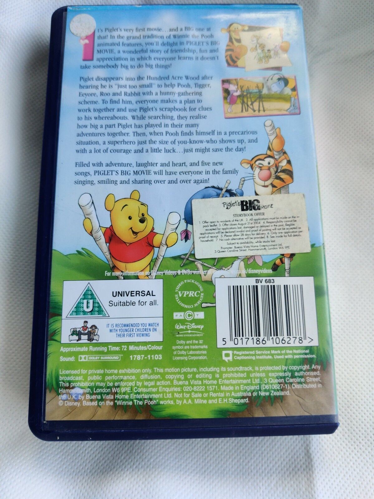 Piglet's Big Movie (VHS Video, 2003) Super Fast Dispatch - VHS Tapes