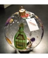 Dillard&#39;s Trimsetter Christmas Ornament Handcrafted Glass Italian Wine T... - $14.99