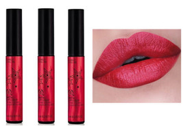 The Body Shop Metal Lip Liquid Metallic Red 015 Scarlet Steel 3 Pack NEW... - $11.68