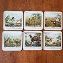 Pimpernel Coasters, Game Birds, set of 6 in Box, Vintage Duck Pheasant Partridge image 1