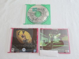 Vtg Pc Cd Rom LOT- Catwoman 2 Cd's And Sims Isle Rainforest Missions Discs Only - $9.99