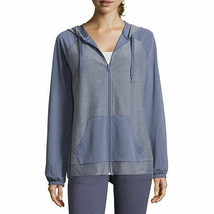 NWT st. johns bay blue   zip front track  jacket   size petite  xsmall - $16.33