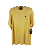 Nike TW Tiger Woods Dry Mock Neck Air Golf Shirt Mens X-Large Yellow CT6... - $53.95