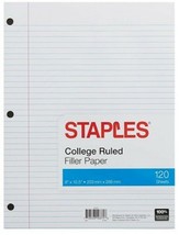 College Ruled Filler Paper | 120 Sheets | 8&quot;x10.5&quot; - $2.50