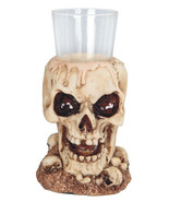 Skeleton Skull 44099 Single Shot Glass Resin Halloween 5&quot; W - $23.76