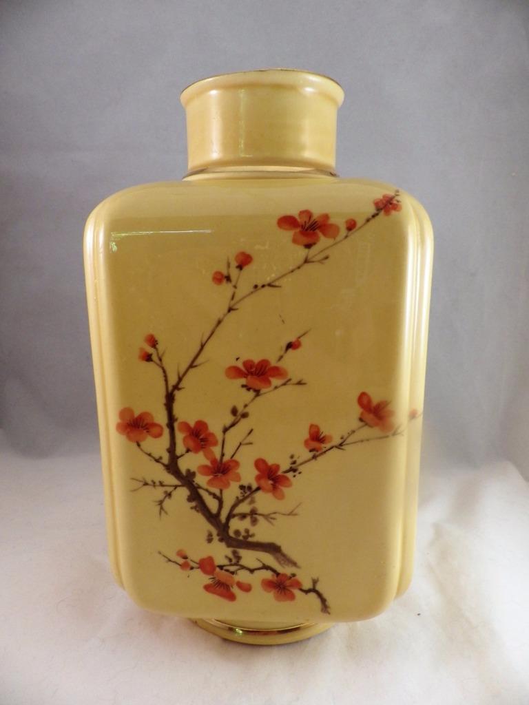 Vintage Hyalyn Pottery Vase Yellow W Quince And 11 Similar Items