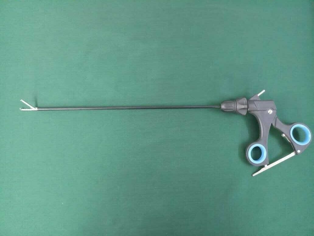 Laparoscopic Tenaculum Double Teeth Jaw Grasper Forceps Surgical