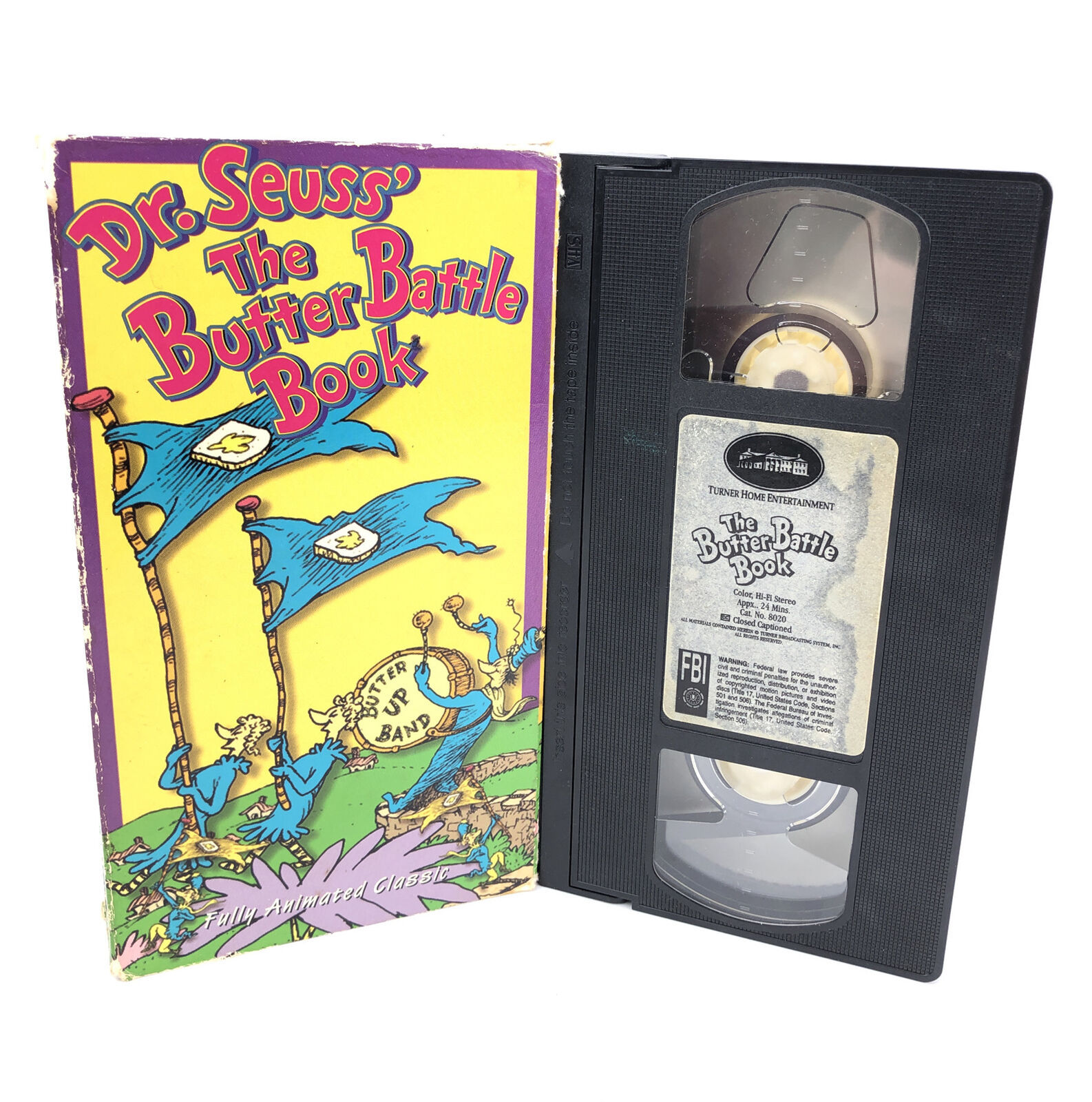 Dr. Seuss THE BUTTER BATTLE BOOK VHS Video Tape Rare Cartoon Yooks