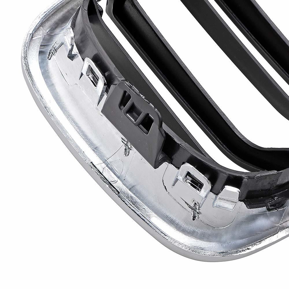 Car Front Grille Racing Front Sport Grill Black Chrome Double Slat Kidney Grille Other