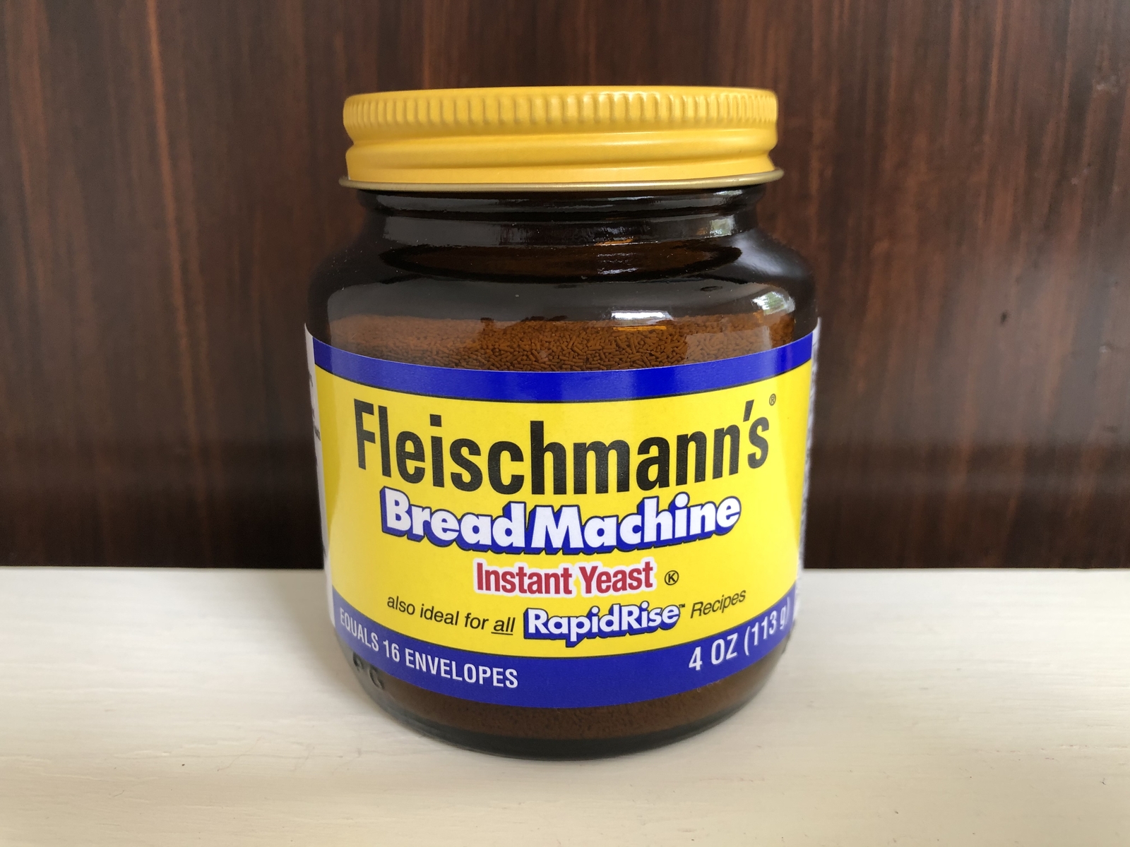 Fleischmann's Rapid Rise Bread Machine Instant Yeast 4 oz Glass Jar Exp