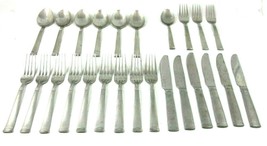 Wallace 'Napoli Frost' Stainless Steel Flatware Set Spoons Forks Knives 25 Pc - $79.20