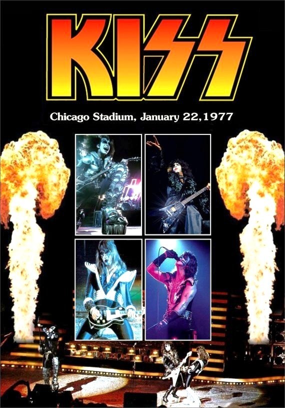 KISS Band RARO Tour At The Chicago Stadium Jan 22, 1978 Custom StandUp