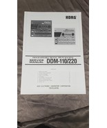 GENIUNE KORG PROGRAMMABLE DIGITAL DRUM MACHINE DDM-110/220 SERVICE MANUA... - $15.99