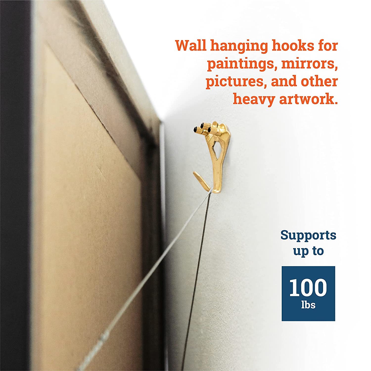 Heavy Duty Picture Hangers 100 Lbs 100 Pack Plaster Wall Picture
