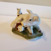 Ceramic Pig Figurine, Mama Pig with Piglets, Farm Animal Figurine, Vintage Piggy image 6
