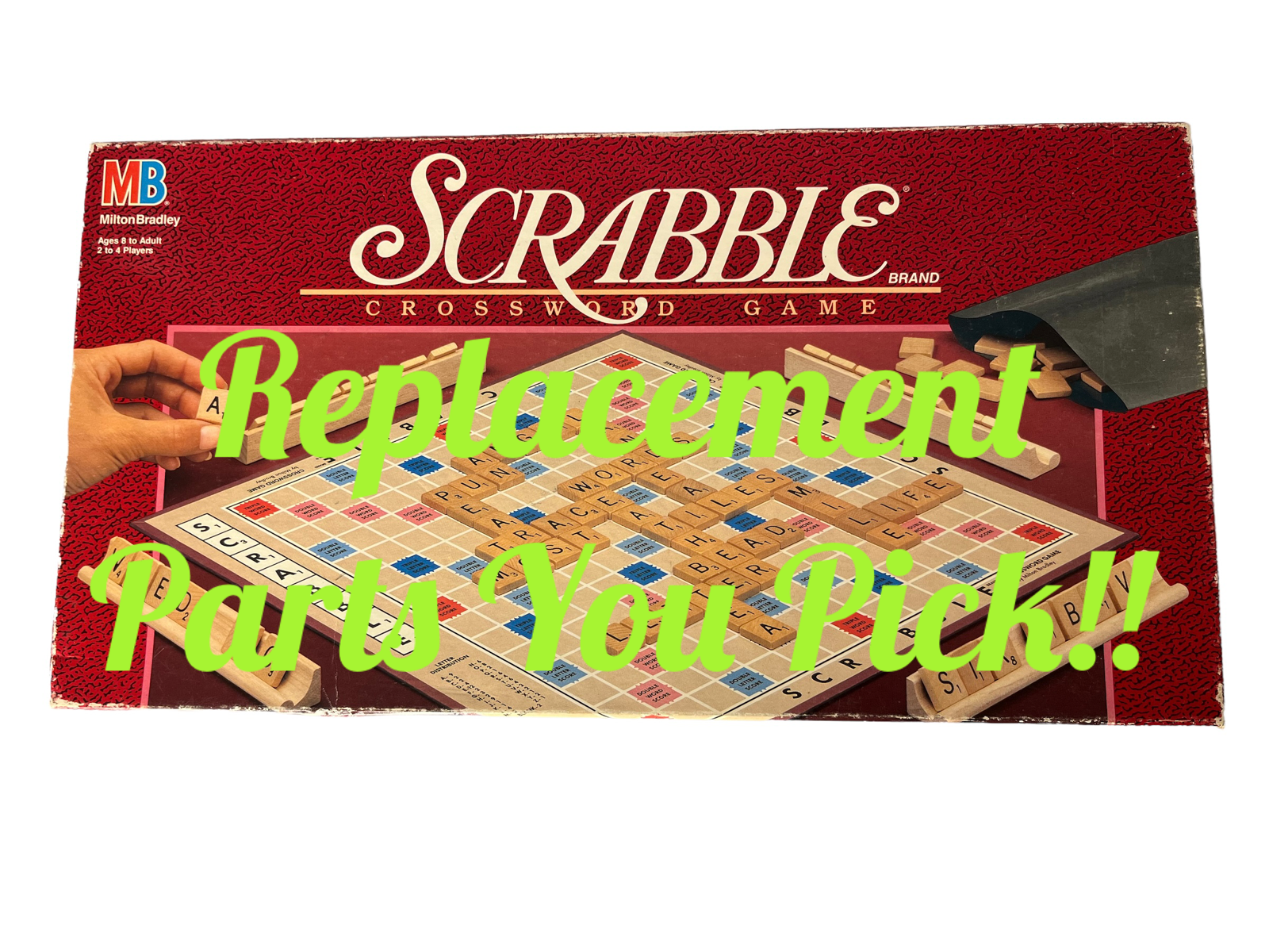 Vintage 1989 Scrabble Board Game Parts ONLY Replacement Pieces You Pick
