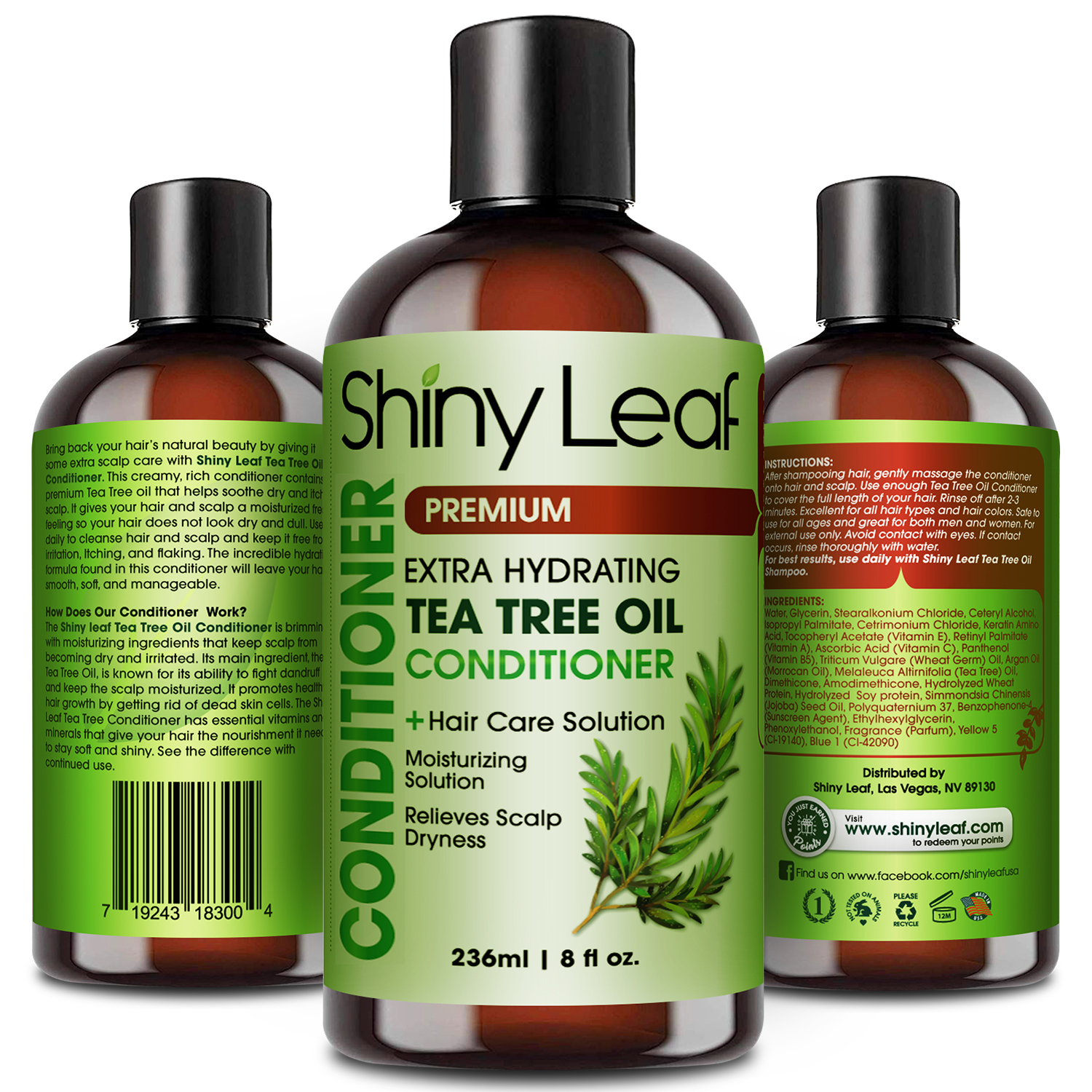 Extra Hydrating Tea Tree Oil Conditioner Natural Anti Dandruff