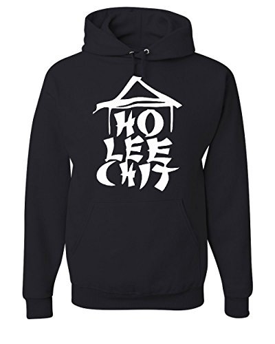 Ho Lee Chit Funny Hoodie Chinese Character Parody Sweatshirt Black M