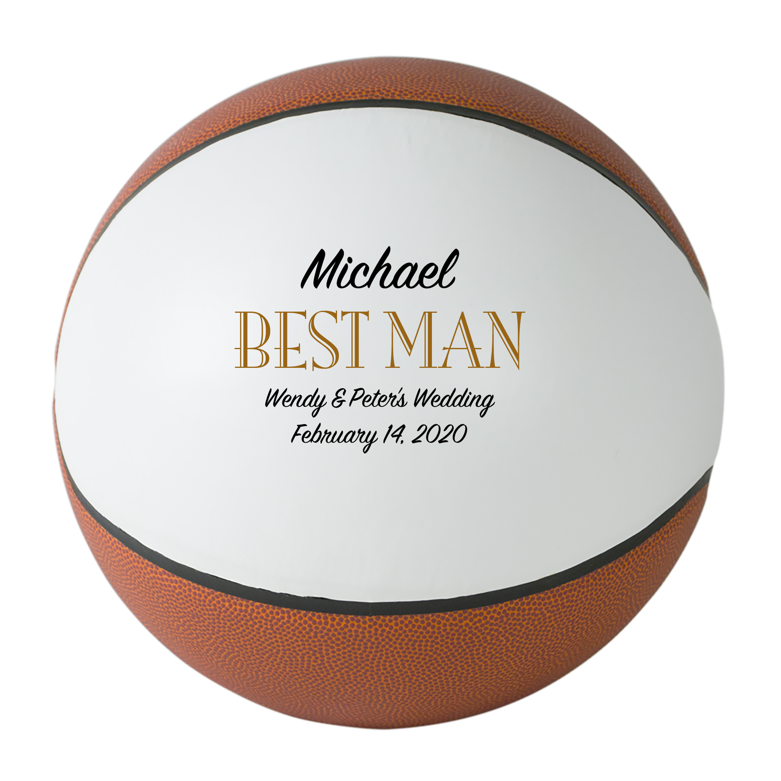 Best Man Regulation Basketball Wedding Gift - Personalized Wedding Favor