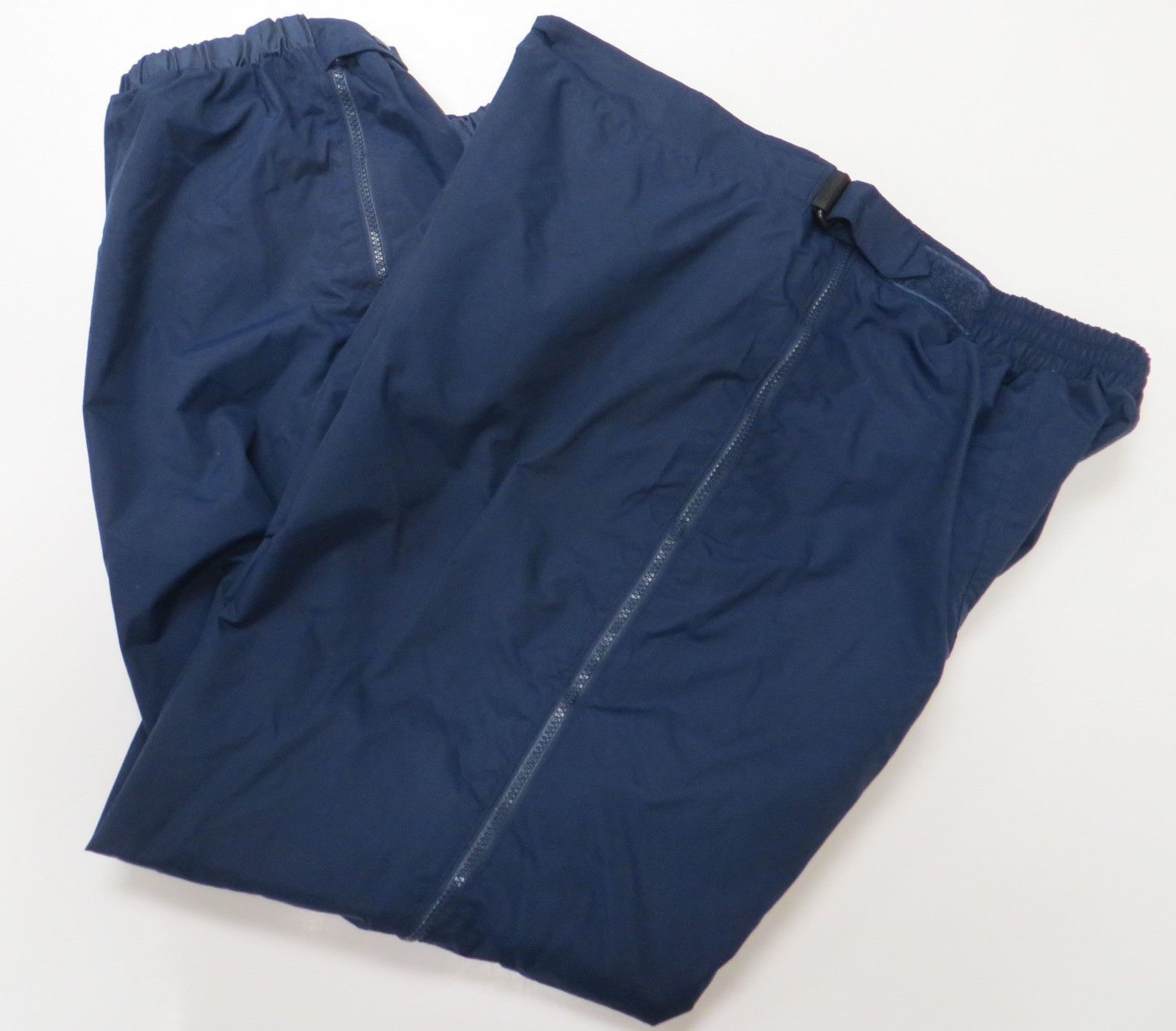 Lands End Nylon Pants XL 40 42 Blue Full Length Side Zipper Zip Off ...