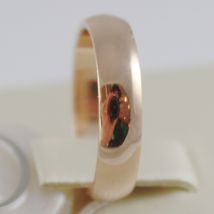 SOLID 18K YELLOW GOLD WEDDING BAND FLAT RING 5 GRAMS BY UNOAERRE MADE IN ITALY image 3