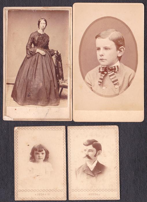Primary image for Pierce Family (4) CDV Photos Elizabeth, Fred, Ruth, Charles - Salem MA / Trenton