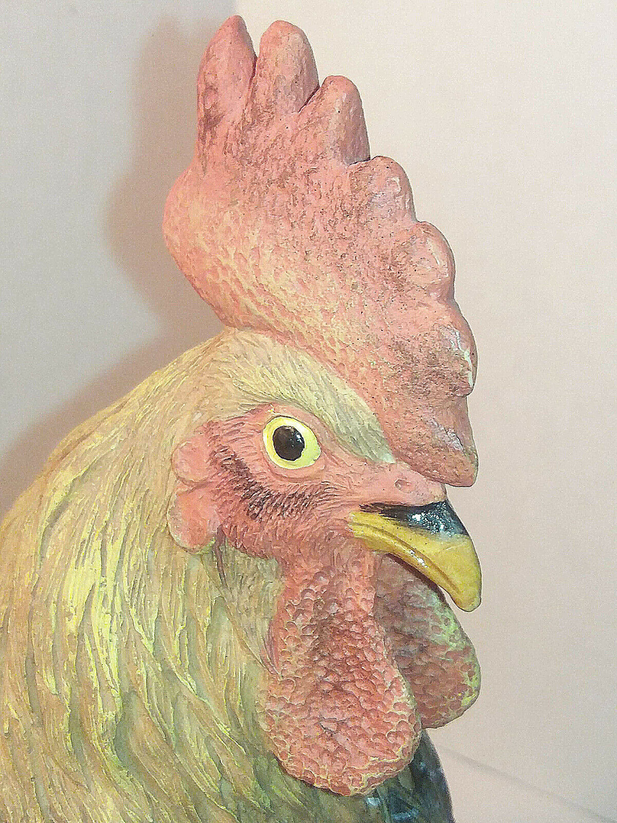 Vintage Large Hen Rooster Resin Statue 11 Inches Country Kitchen Decor